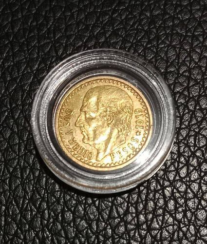 Moneda De 2.5 Pesos Oro Año 1919, Cuarto De Hidalgo De Oro (Usado)