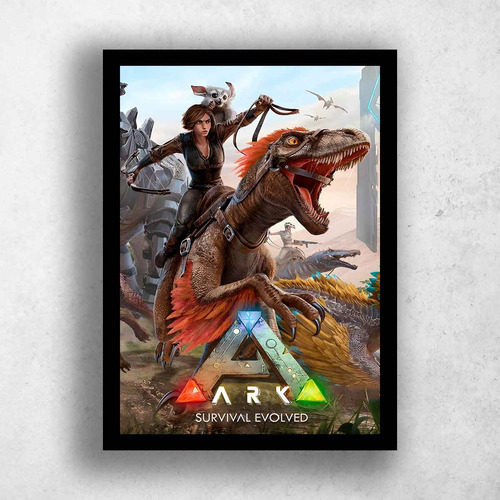 Quadros Decorativos Game Ark Survival Evolved Ark Survival Evolved 09 Preto