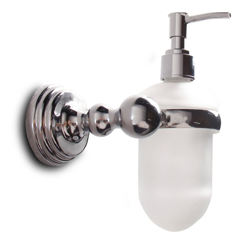 Dispenser Jabon Liquido Bañ Vidrio Soporte Metal Dosificador
