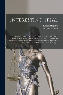 Libro Interesting Trial [microform]: Hopkins Against Gowa...