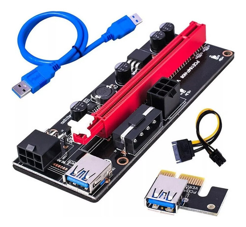 Riser Pci X1 A X16 Usb 3.0 009s Pcie Minería Criptomonedas