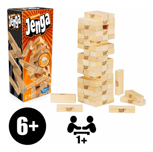 Jenga Juego De Mesa De Madera Clásico.