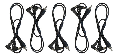 (5) Paquete De 2 Cables De Alimentacion Dc Con Pedal De Efec