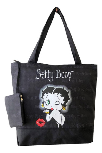 Betty Boop - Bolsa De Compras Grande De Lona Con Cartera