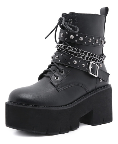 Erocalli Fashion Chain Goth Platform Botas B092zgys19_100424