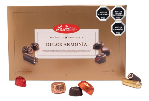 Caja De Bombones De Chocolate Dulce Armonía 300g La Ibérica