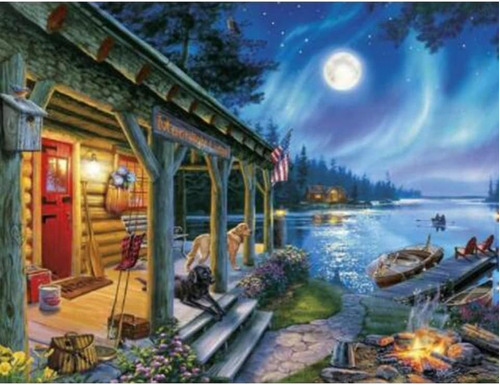 Puzzle 1000 Piezas Moonlight Cottage