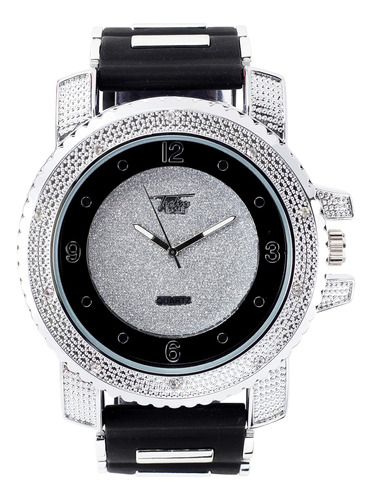 Techno Pave Totally Iced Out Cz Reloj Bling Bling Para Hombr