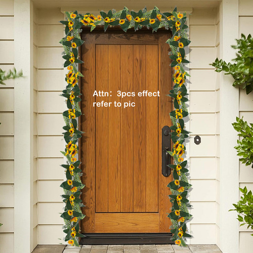 W Simulated Sunflower False Flower Vines Staircase Door 2003