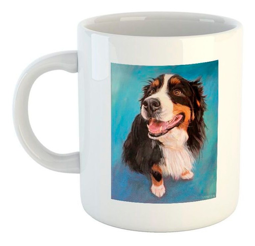 Taza De Ceramica Boyero De Berna Pintura Art M2