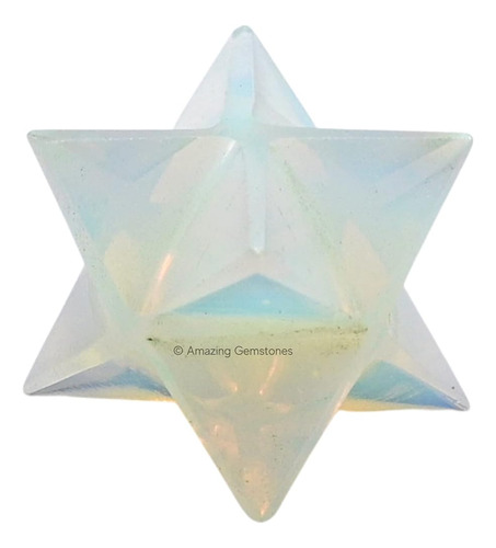 Cristal Merkaba Opalite 0.75 Pulgadas Cubo Metatrón 3d