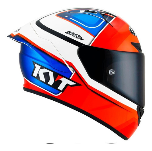 Capacete Kyt Nz Race Pirro Tricomposto Moto Speed @# Cor Laranja/Azul Desenho Solid Tamanho do capacete 56/S