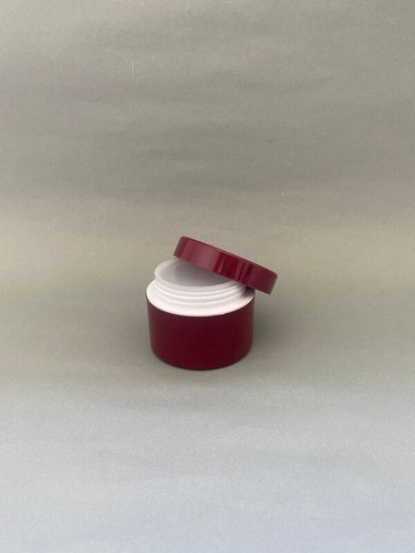 Pote Doble Fondo P/crema X 60cc Cosmetica Bordo- 10 Unidades