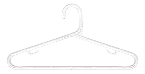 Kit 100 Cabides Loja Closet Acrílico Tradicional 40cm Slim