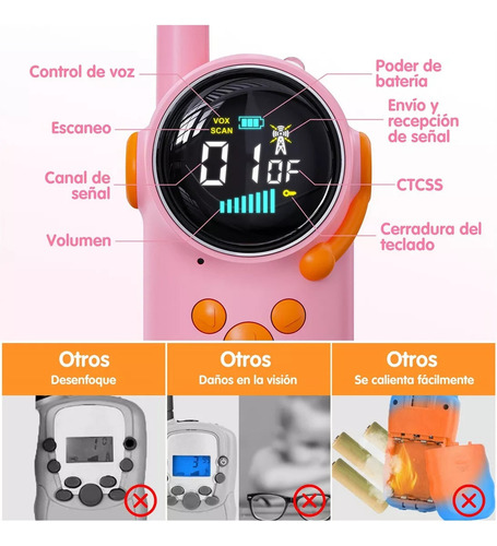 - Tela Lcd Walkie-talkie Para Presente De Dia Das Crianças,