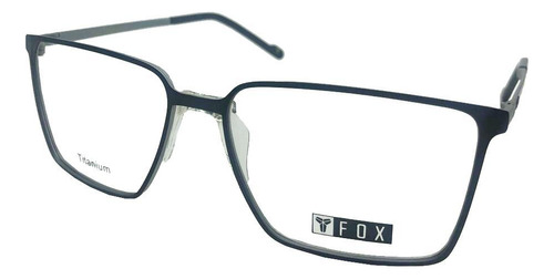 Óculos De Grau Fox Fox252 C2 Titanium Cinza Escuro