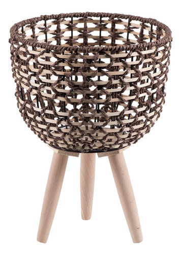 Soporte De Planta De Cesta Tejida Con Exhibición Estilo A S
