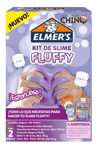 Kit De Slime Elmers Fluffy Esponjoso Trae Los 2 Componentes