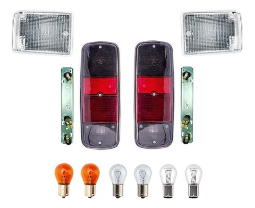 Kit Lanterna Traseira+lente Pisca Diant+lampadas Kombi 96 97