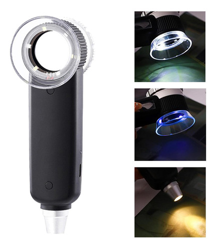 Lupa 30x Con Luces Iluminadas, Lupa Iluminada, Recargable