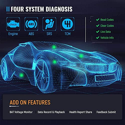 2021 Elite Code Reader Obd2 Scanner Check Engine Abs Sr...