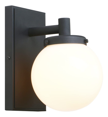 Pathson Aplique De Pared Con Vidrio De Globo Blanco, Luz In.