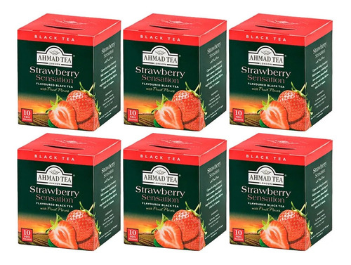 6x Chá Ahmad London Strawberry Sensation 12x20g