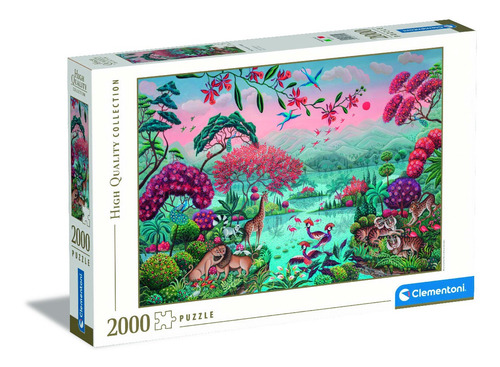 Rompecabezas Tranquilidad Selva Leon Jirafa 2000 Clementoni