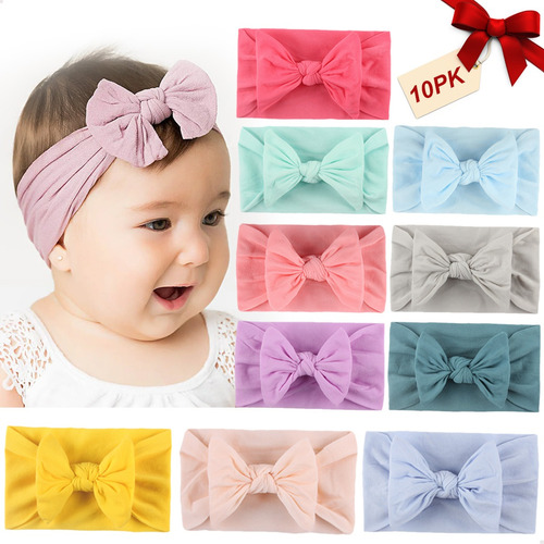 10pcs Turbante Bebe Diademas Bebes Turbante Headwrap Tiaras