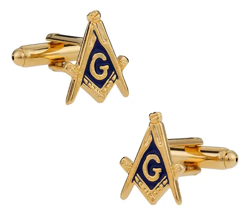 Cuff-daddy Gemelos Masonicos En Chapa De Oro - Hecho En Con