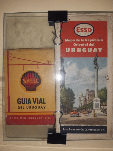 Publicidad  En Papel Mapa Shell Esso 24 X 24 