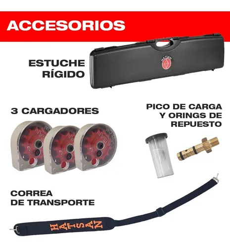Rifle Pcp Hatsan Barrage Semiauto + Inflador Mira Ir Estuche