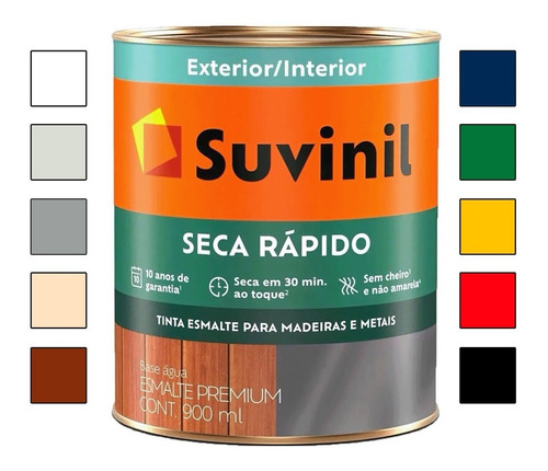 Tinta Premium Esmalte Seca Rápido 900ml. Brilhante - Suvinil