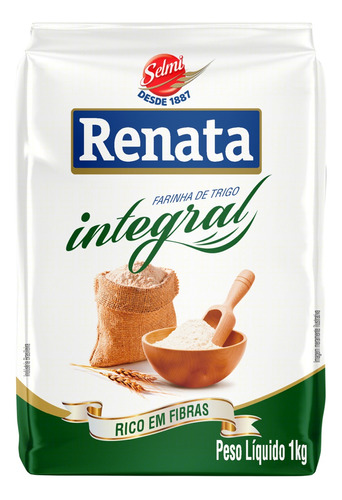 Farinha de Trigo Integral Renata Pacote 1kg