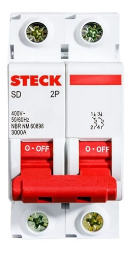Imagen 2 de 4 de Llave Térmica Bipolar 3ka Steck 2x 6a 10a 16a 20a 25a 32a