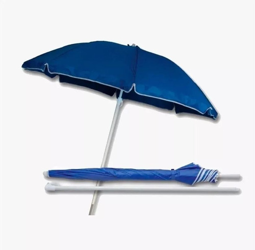 Sombrilla Para Jardin Ideal Para Tapar El Sol Lluvia 2.5m Color Azul
