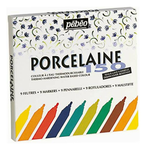 Pebeo Pintura Para Porcelana Porcelaine 150, 9 Assorted