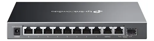 Switch Omada TP-Link ES210GMP de 10 portas Giga 8 Poe+ 123w