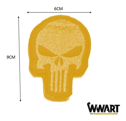 Imagem 2 de 2 de Patch Justiceiro Bordado - Patch Airsoft Velcro Alta Defin.