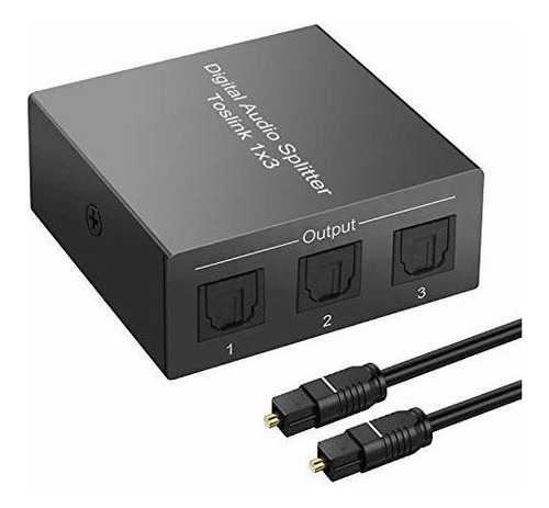 Divisor De Toslink De 3 Puertos Con Cable Optico, Divisor D