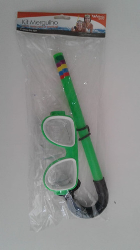 Kit Mergulho Adulto E Juvenil Com Máscara + Snorkel Infantil