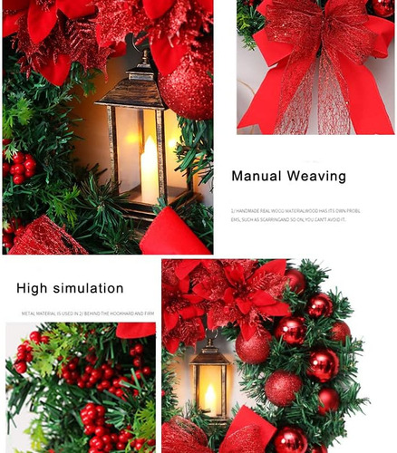 Zj Promoção De Grinalda De Porta De Natal Com Decoração De