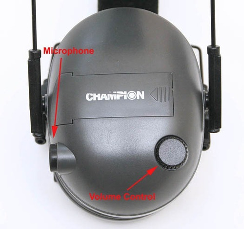 Protetores de ouvido eletrônicos de proteção avançada Champion de 25 Db! Cor Preto