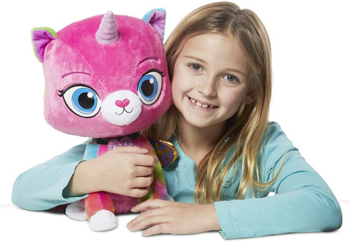 Fabuloso brinquedo de pelúcia Felicity Rainbow Unicorn de 14 polegadas