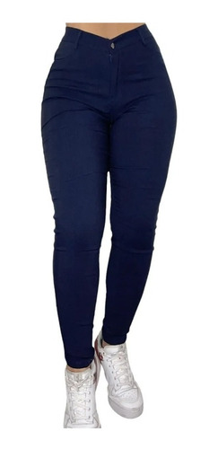Imagen 1 de 3 de Pantalon Leggins Elasticado Tipo Jeans Mujer