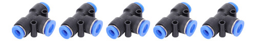 Conector Neumático Quick Pu De 3 Vías Para Montaje De Agua,