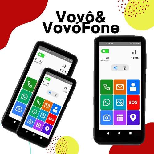 Smartphone Vovo&vovofone 64gb 4g Grande 6.6 Longa Duração