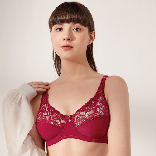 Sujetador Con Aros Ajustable De Encaje Sexy Push-up De Copa