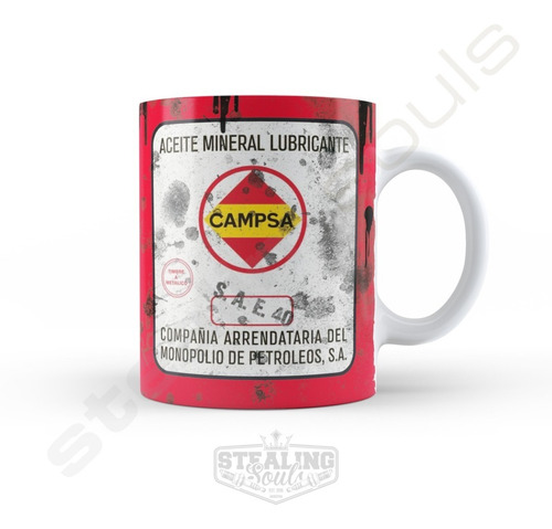 Taza De Porcelana Fierrera - Campsa #01 | Motor Oil Vintage