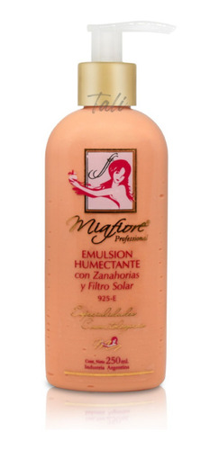 Emulsion Humectante Zanahoria Filtro Solar 250ml Fiorela